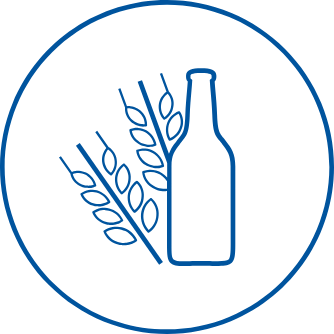 Icon of milk bottle and wheat