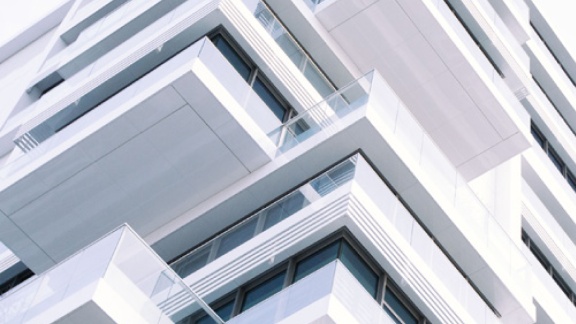 Close-up of  a modern high rise building