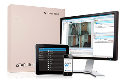 Software House product related to CCTV footages are displayed on monitor, tab and mobile